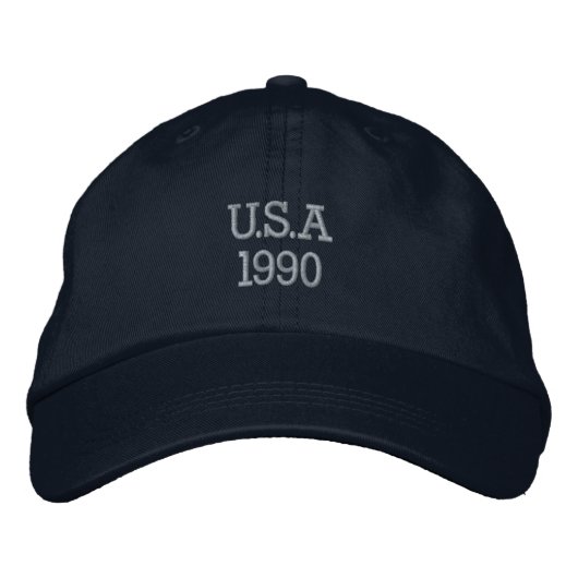 USA 1990 CUSTOM BESTICKTE BASEBALLKAPPE (Vorderseite)