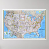 " USA: 1993/heute - Detaillierte MAP ... Poster (Vorne)