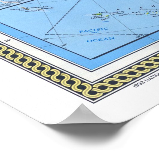 " USA: 1993/heute - Detaillierte MAP ... Poster (Ecke)