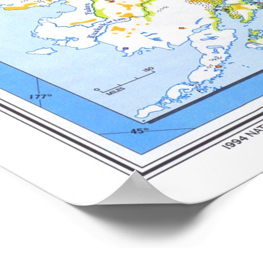 " USA: 1994/heute Alaska - Detaillierte MAP ... Poster (Ecke)