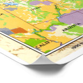 " USA: 1995/heute - Herz der Rockies Karte ... Poster (Ecke)