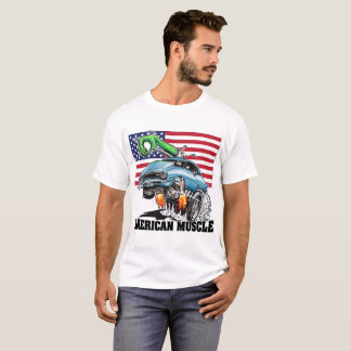 USA 1 Monster Hot Rod (blau) American Muscle T-Shirt