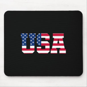 Usa 1 Patriotische amerikanische Flagge Männer Fra Mousepad