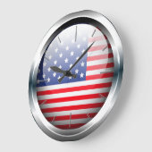 USA 1 Wall Clock (mit Optionen) Große Wanduhr (Winkel)