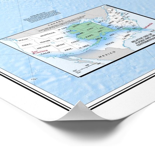 " USA: 2010 Alaska MAP ... Poster (Ecke)