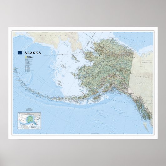" USA: 2010 Alaska MAP ... Poster (Vorne)