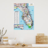 " USA: 2015/heute Florida - Detaillierte Landkarte Poster (Küche)