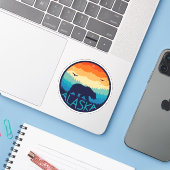 " USA: 2020/heute Alaska - GRiZZLy Bear ... Aufkleber (Laptop mit iPhone)