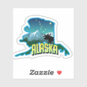 " USA: 2020/today Alaska - State ... Aufkleber (Blatt)