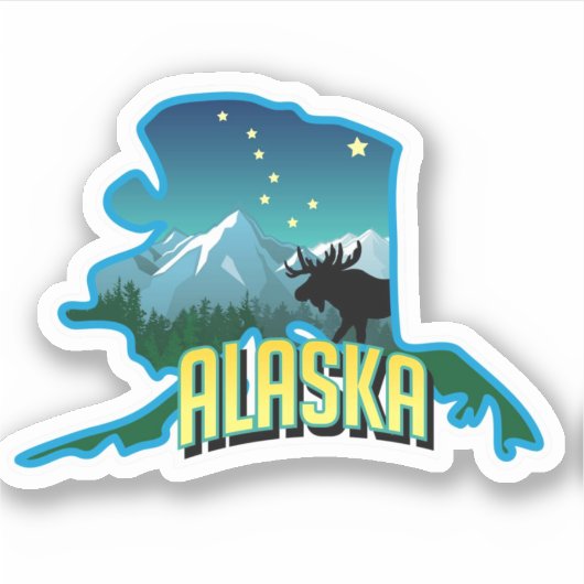 " USA: 2020/today Alaska - State ... Aufkleber (Vorderseite)