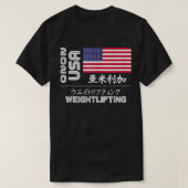 USA 2020 Weightlift Amerika Japan Tokio Vereinigte T-Shirt (Design vorne)