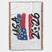 USA 2026 Fußball-Design Decke (Vorderseite Vertikal)