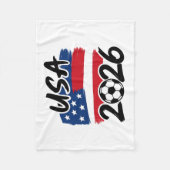 USA 2026 Fußball-Design Fleecedecke (Vorderseite)