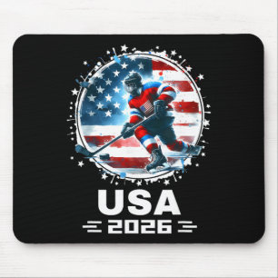 Usa 2026 Hockey Amerikanische Flagge Frauen Männer Mousepad