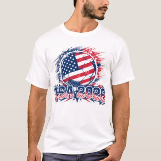 USA 2026 Vintage Fußball-T-Shirt | Fußball T-Shirt