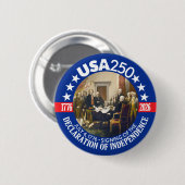 USA 250 - 1776-2026 - Declaration of Independence Button (Vorne & Hinten)