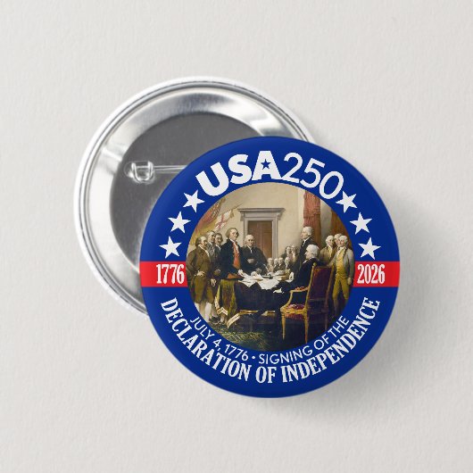 USA 250 - 1776-2026 - Declaration of Independence Button (Vorne & Hinten)