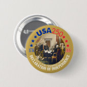 USA 250 - 1776-2026 - Unabhängigkeitserklärung Button (Vorne & Hinten)