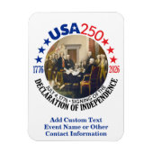 USA 250 - 1776-2026 - Unabhängigkeitserklärung Magnet (Vertikal)