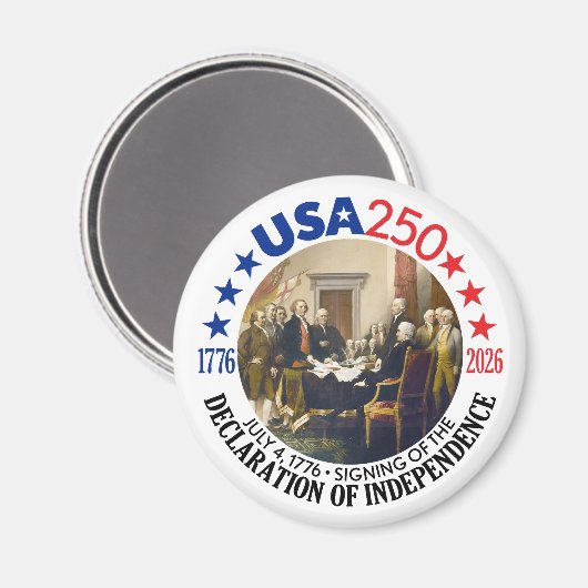 USA 250 - 1776-2026 - Unabhängigkeitserklärung Magnet (Vorderseite/Rückseite)