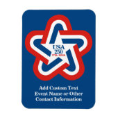 USA 250 - 1776-2026 Vintag Star Design Magnet (Vertikal)
