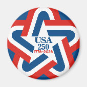 USA 250 - 1776-2026 Vintag Star Design Magnet (Vorne)