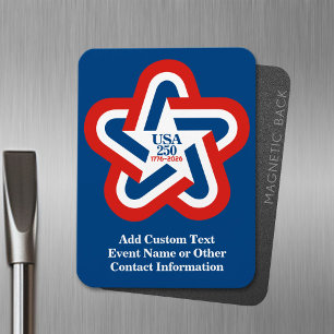 USA 250 - 1776-2026 Vintag Star Design Magnet