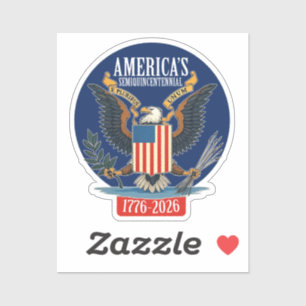 USA 250 - 1776-2026 - Vintage Adler Wappen Aufkleber