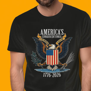 USA 250 - 1776-2026 - Vintage-Adler-Wappen T-Shirt