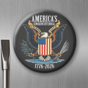 USA 250 - 1776-2026 - Vintager Adlermantel Magnet