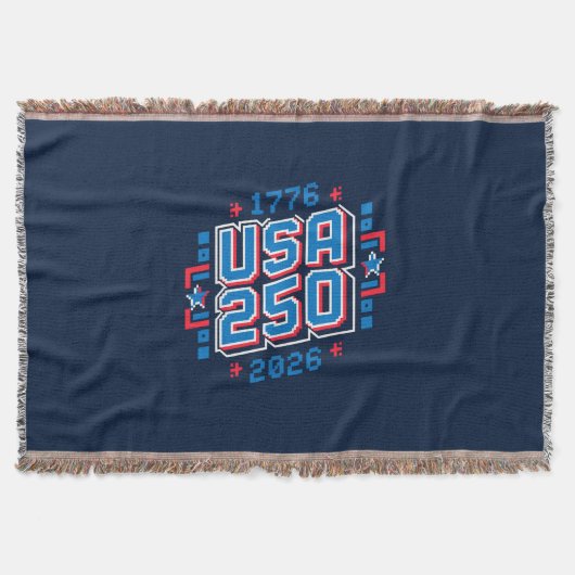 USA 250 - 1776 bis 2026 Pixel Art Decke (Vorderseite)