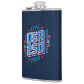 USA 250 - 1776 bis 2026 Pixel Art Flachmann (Links)