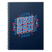 USA 250 - 1776 bis 2026 Pixel Art Notizblock (Vorderseite)