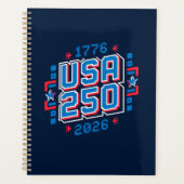 USA 250 - 1776 bis 2026 Pixel Art Planer (Vorderseite)