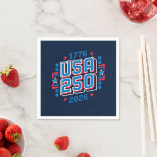 USA 250 – 1776 bis 2026 Pixel Art Serviette
