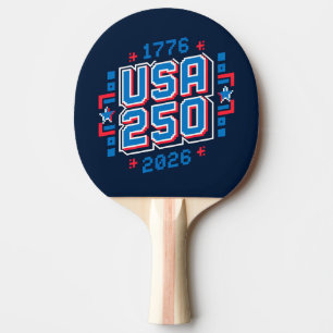 USA 250 – 1776 bis 2026 Pixel Art Tischtennis Schläger