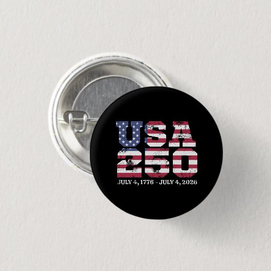 USA 250 4. Juli Button (Vorne & Hinten)