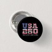 USA 250 4Th Of July Button (Vorne & Hinten)