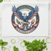 USA 250 Adler Geschirrtuch (Gefaltet)