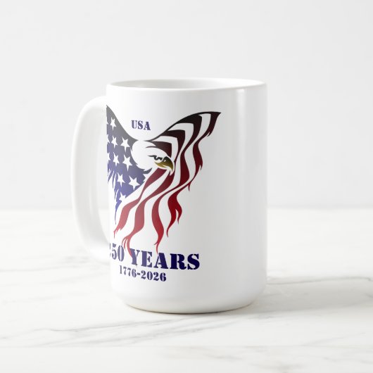 USA 250 Adler Kaffeetasse (Vorderseite Links)