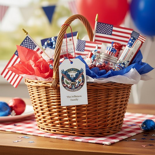 USA 250 Adler personalisiert Geschenkanhänger