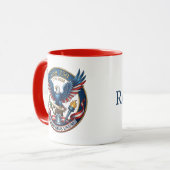 USA 250 Adler personalisiert Tasse (Vorderseite Links)
