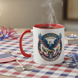 USA 250 Adler personalisiert Tasse