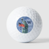 USA 250 American Flag Statue of Liberty Monogram  Golfball (Vorderseite)