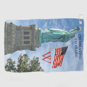 USA 250 American Flag Statue of Liberty Monogram Golfhandtuch (Horizontal)