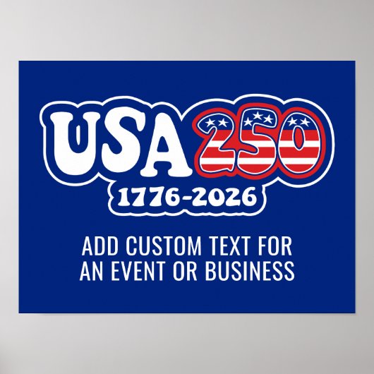 USA 250 - America's 250th Birthday Red White Blue Poster (Vorne)