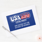 USA 250 - America's 250th Birthday Red White Blue Rechteckiger Aufkleber (Umschlag)