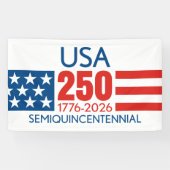 USA 250 - America's 250th Birthday - Stars Stripes Banner (Horizontal)
