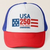 USA 250 - America's 250th Birthday - Stars Stripes Truckerkappe (Vorderseite)