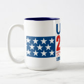 USA 250 - America's 250th Birthday - Stars Stripes Zweifarbige Tasse (Links)